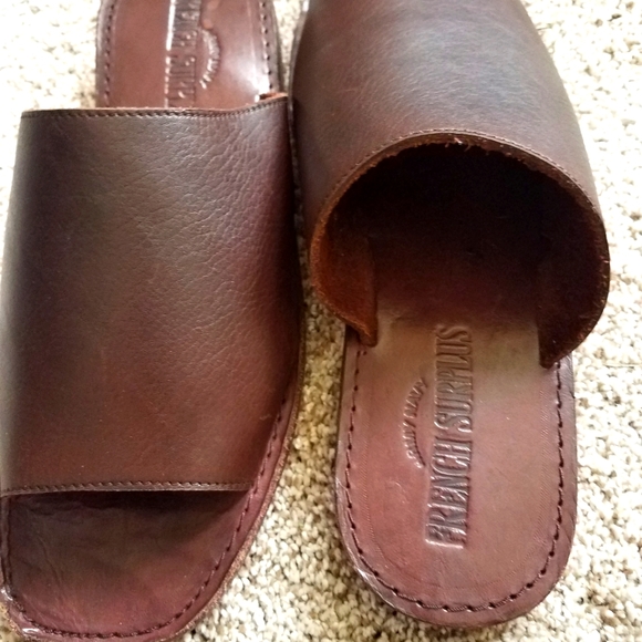 NWOB Army Navy Leather Men\'s Sandals Sz 10 main image 9